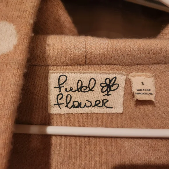 Anthropologie Field Flower 100% Wool Sweater Coat Hooded Knit Women's Size S - Picture 4 of 9